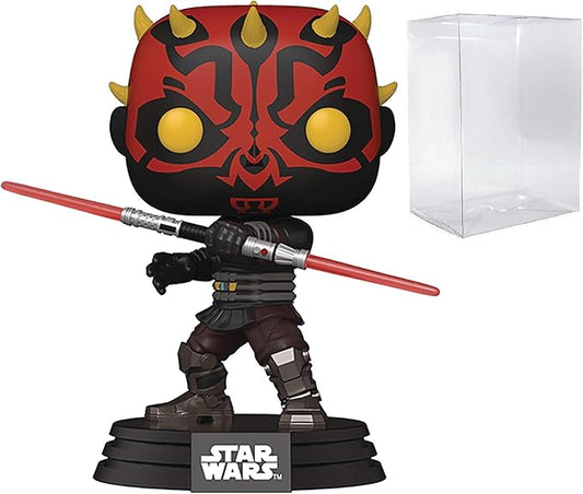POP Star Wars: The Clone Wars - Darth Maul Funko POP! Vinyl Figure (Includes Compatible POP Box Protector Case), Multicolor, 9.5cm