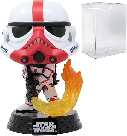 Pop Star Wars: The Mandalorian - Incinerator Stormtrooper Funko Pop! Vinyl Figure (Includes Compatible Pop Box Protector Case), Multicolor, 3.75"