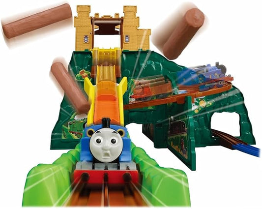 Plarail Thomas Thomas the Tank Engine Rattling! Boom! Dokidoki Mountain DX (with first-time bonus barrel flying freight car)