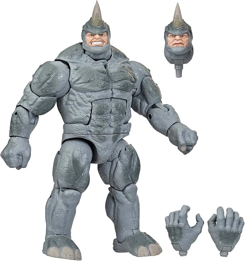 Spider-Man Hasbro Marvel Legends Series 6" Marvel's Rhino Retro Action Figure Toy with 3 Accessories Multicolor (F3475)
