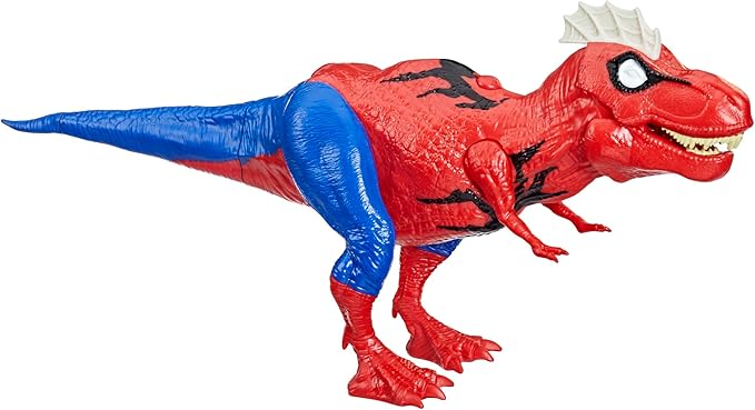 Marvel Spider-Man, Hasbro - Spider-Rex Mordedura arácnida - Figura de 40,5 cm con sonidos y misil Dino - Juguete de superhéroe - A partir de 4 años