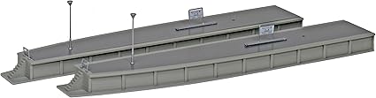 KATO N Gauge Island Platform End C Left/Right 1 Piece Each 23-176 Railway Model Supplies