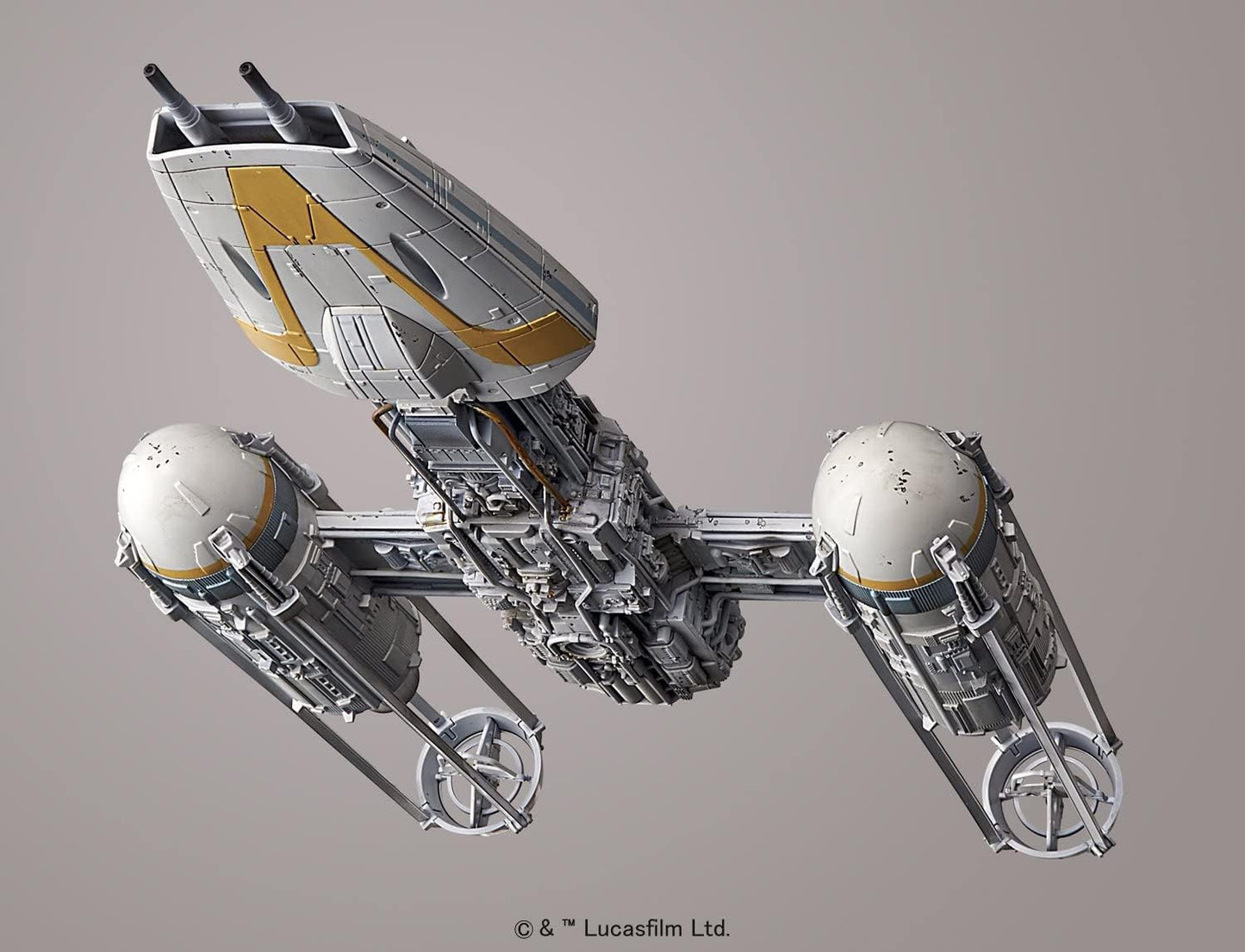 Star Wars Y-Wing Starfighter 1/72 scale color-coded plastic model