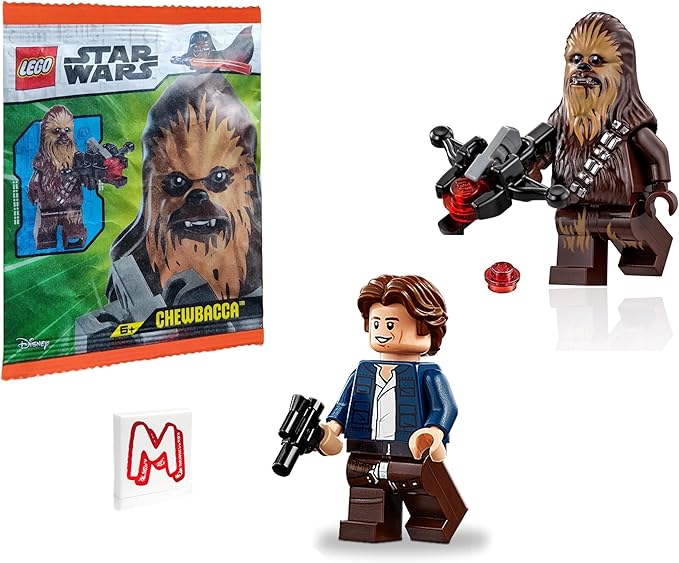 LEGO Star Wars Minifigure Combo - Han Solo & Chewbacca with Weapons (20th Anniversary Edition)