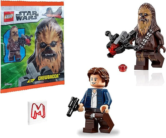 LEGO Star Wars Minifigure Combo - Han Solo & Chewbacca with Weapons (20th Anniversary Edition)