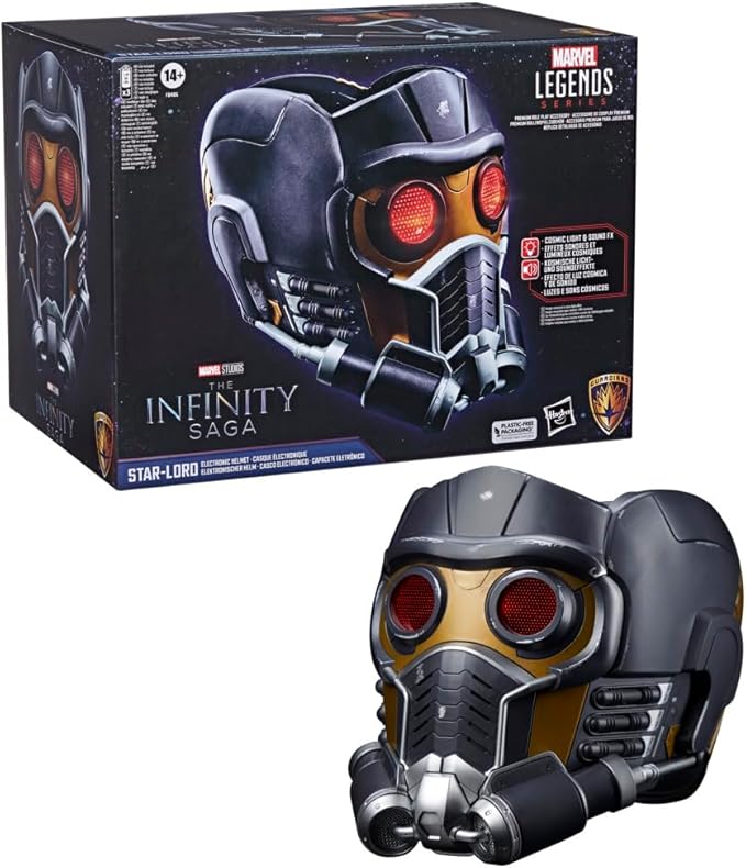Hasbro MARVEL Marvel Legends Series Star-Lord Premium Electronic Roleplay Helmet with Light & Sound Effects Guardians of the Galaxy Adult Roleplay Gear F6485 Genuine Product