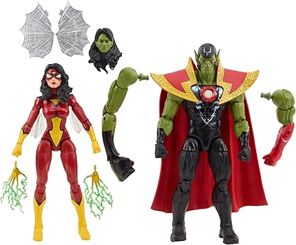 Hasbro MARVEL Marvel Legends Series Skrull Queen and Super Skrull, Avengers 60th Anniversary 6 inch (15 cm) Size Action Figure, with 9 Accessories F7085 Genuine Product