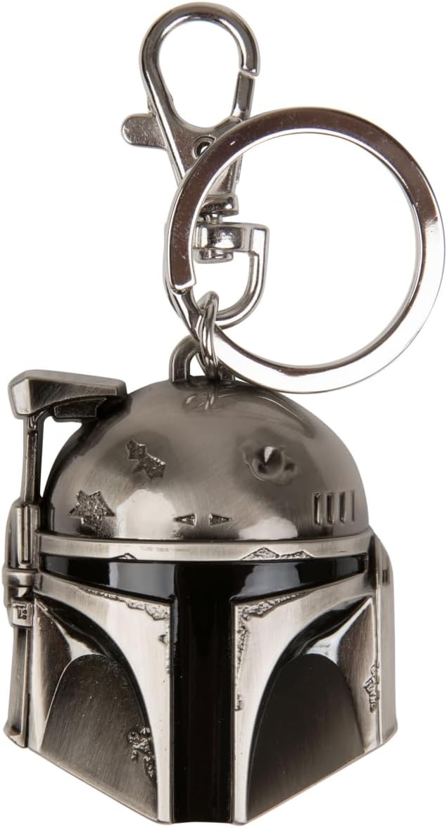 Disney Star Wars The Mandalorian Boba Fett Helmet Pewter Key Ring (Disney Star Wars The Mandalorian Boba Fett Helmet Keychain) [Parallel Import]