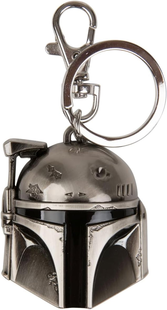 Disney Star Wars The Mandalorian Boba Fett Helmet Pewter Key Ring (Disney Star Wars The Mandalorian Boba Fett Helmet Keychain) [Parallel Import]