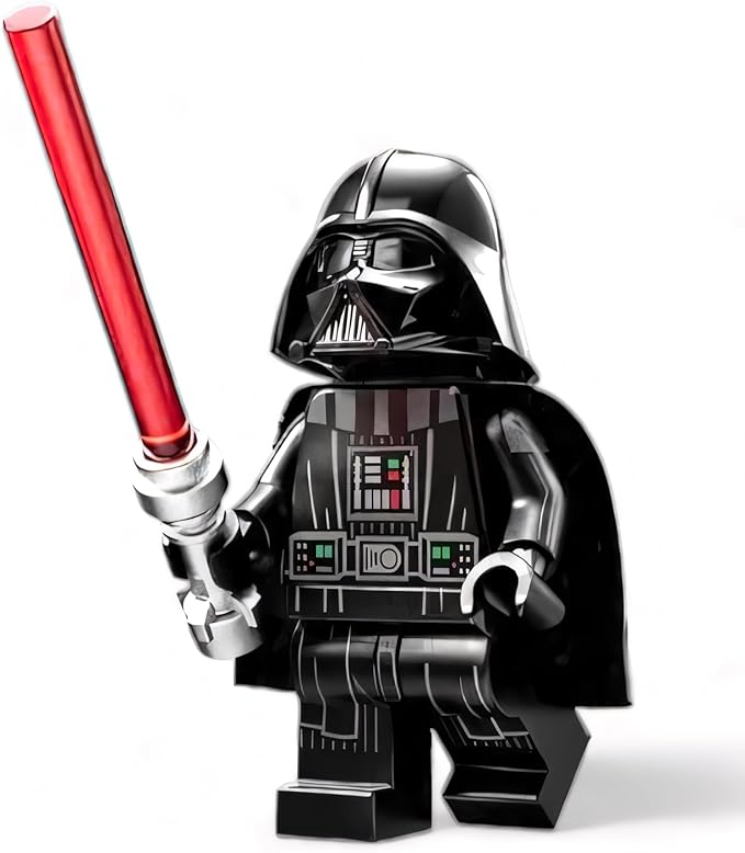 LEGO Star Wars Darth Vader minifigure with lightsaber and extra black cape