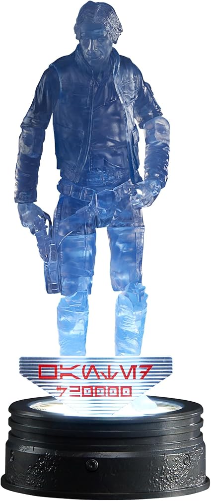 Star Wars Black Series Holocom Collection Han Solo Collector's 6-Inch Action Figure with Light-Up Holo-Pack for Ages 4 and Up, F8319