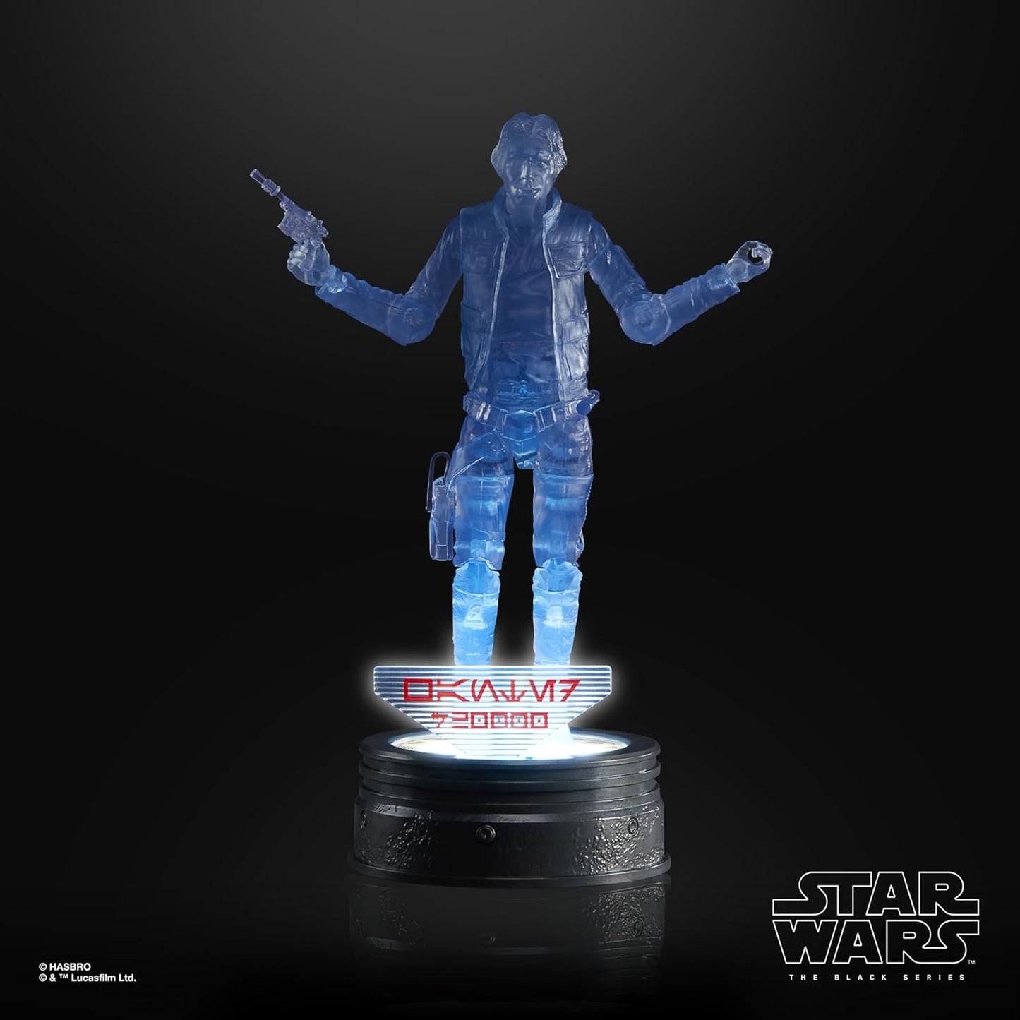 Star Wars Black Series Holocom Collection Han Solo Collector's 6-Inch Action Figure with Light-Up Holo-Pack for Ages 4 and Up, F8319
