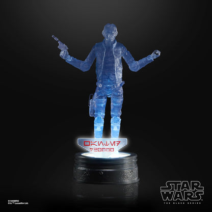 Star Wars Black Series Holocom Collection Han Solo Collector's 6-Inch Action Figure with Light-Up Holo-Pack for Ages 4 and Up, F8319