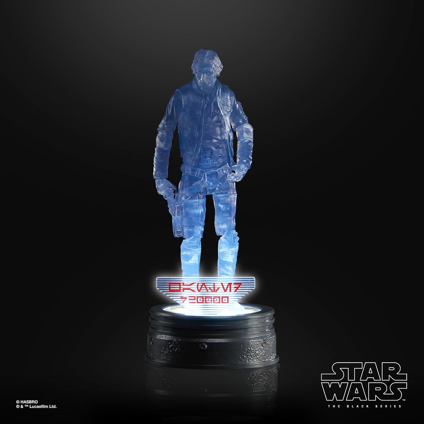 Star Wars Black Series Holocom Collection Han Solo Collector's 6-Inch Action Figure with Light-Up Holo-Pack for Ages 4 and Up, F8319