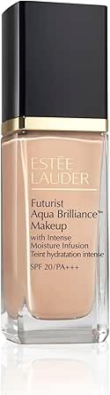 Estee Lauder Liquid Foundation Futurist Aqua Brilliance Makeup Intense Moisture 30mL Foundation Cool Vanilla Skin Care Hyaluronic Acid Jojoba Oil Hard to Fall Wrinkles Fine Lines Dullness SPF 20/PA+++ Moisture Skin Radiance [Genuine Product]