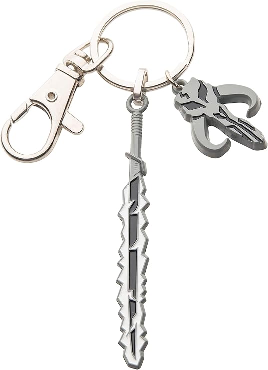 Star Wars Mandalorian Darksaber Charm Keychain GeekEquip Exclusive!, Silver