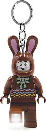 IQ Iconic Chocolate Rabbit Keychain LED Keychain Light Block Toy Doll Movable Joints Mini Figure