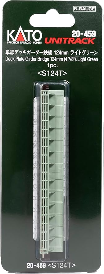 KATO N Gauge Single Track Deck Girder Iron Bridge Light Green 20-459 Railway Model Supplies