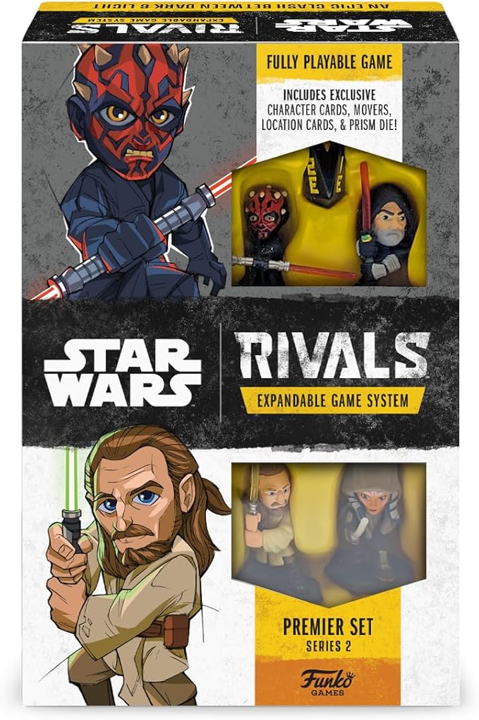 Funko Games Star Wars Rivals S2 Premier Set | Battle of Darkness and Light | Includes 4 exclusive characters | For 2 players Ages 7 and up.
