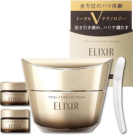 ELIXIR Cream Total V Firming Cream Mini Size Increase Set 50g+10g V Cream All-Direction Firming Tightening Aging Care Superiel ELIXIR [Amazon.co.jp Exclusive]