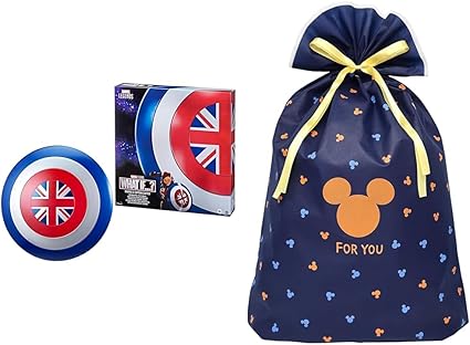 Hasbro Marvel Legend Series Captain Carter Premium Role Play Shield, What If...? Adult Role Play Item F6484 Genuine + Indigo Disney Mickey Mitsumaru Wrapping Bag 5L For You Navy DG957