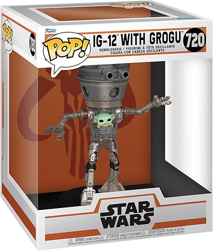 Star Wars The Mandalorian GROGU Figure Funko Pop! Deluxe Star Wars The Mandalorian S10 IG-12 WITH GROGU Funko