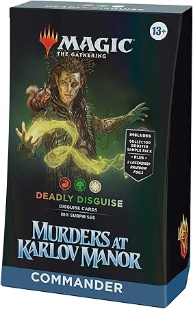 Magic: The Gathering Murder at Karlov Manor Commander Deck - Deadly Disguise (100 Card Deck, 2 Card Collector Booster Sample Pack + Accessories)