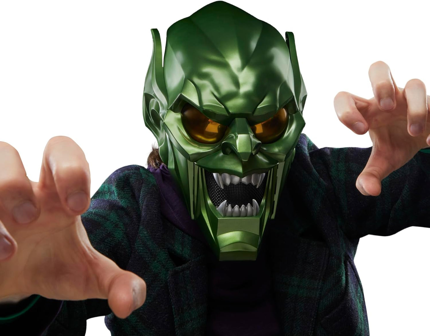 Hasbro MARVEL Marvel Legends Series Green Goblin Premium Roleplay Helmet, Spider-Man: No Way Home Adult Collectible Roleplay Gear F9111 Authentic Product