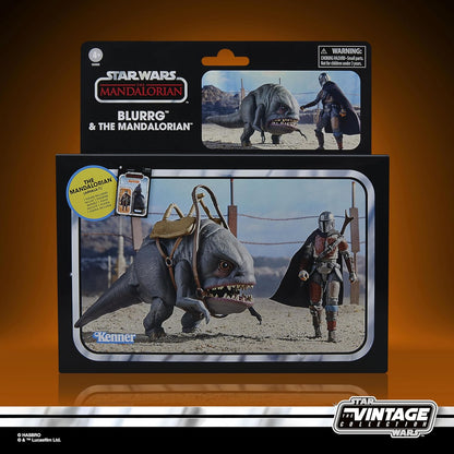 Star Wars Vintage Collection Blur & The Mandalorian, The Mandalorian 3.75" Collectible Action Figure 2-Pack