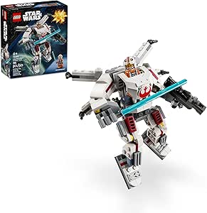 LEGO Star Wars Luke Skywalker X-Wing Mech, Buildable Star Wars Action Figure with Luke Skywalker Toy, Collectible Building Set, Creative Star Wars Gift for Kids, Boys and Girls Ages 6 and Up 75390