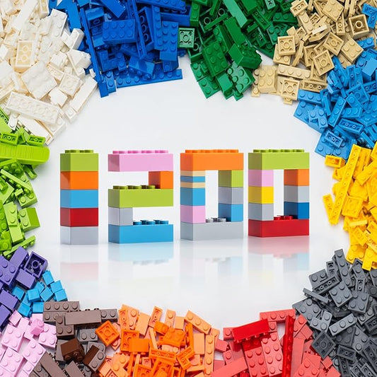 WYSWYG 1200 Piece Classic Series Basic Block Expansion Set - Major Block Brands Compatibility - High Cost Performance 12 Colors 14 Shapes - Educational Toy - For Children Ages 6 and Over