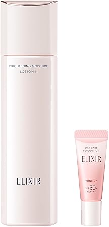 ELIXIR Aging Care Lotion Experience Set aD Lotion + Day Care Revolution Tone Up 170mL+5g Face Care Set Aging Care Moisturizing White