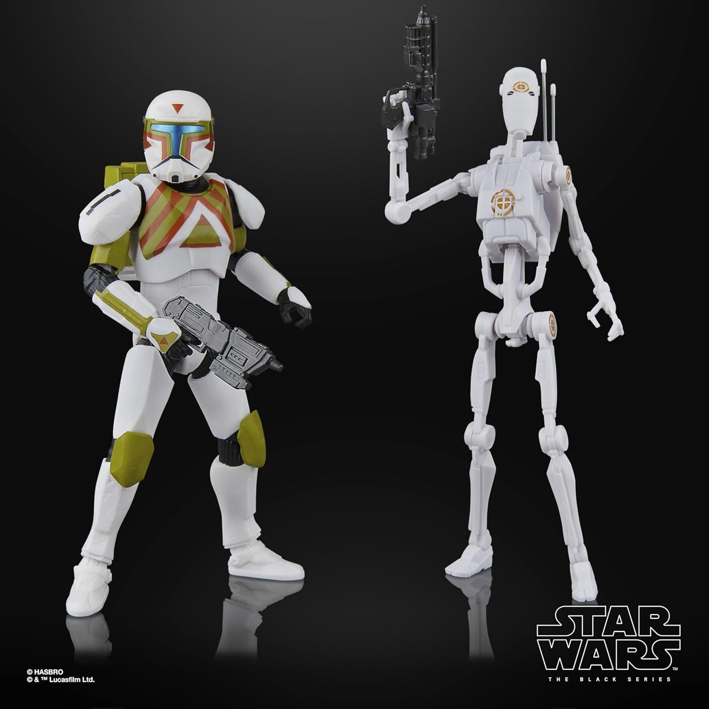 Star Wars Black Series Clone Commando (Urban Fighter) & B1 Battle Droid (Training), Battlefront II 6-inch Action Figure (Amazon Exclusive)