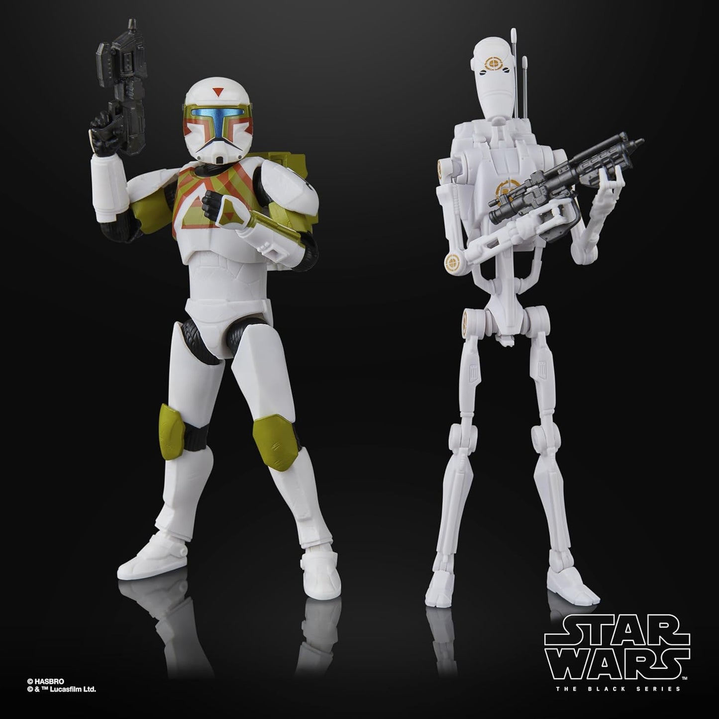 Star Wars Black Series Clone Commando (Urban Fighter) & B1 Battle Droid (Training), Battlefront II 6-inch Action Figure (Amazon Exclusive)