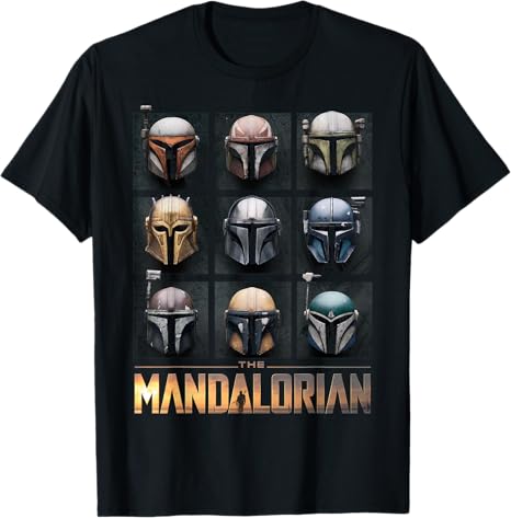 Star Wars Mandalorian Helmet Box Up T-Shirt