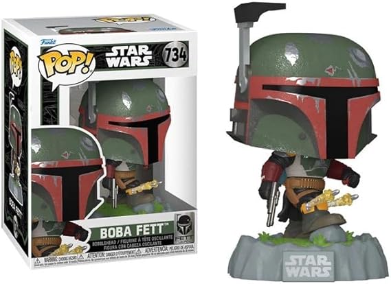 Funko Fett Legacy + Pop Protector: Star Wars Pop! Vinyl Figure (Gift Set Bundled in ToyBop Branded Box Protector Collector Case) (Boba Fett with Helmet and Knee Locket #734/82722)