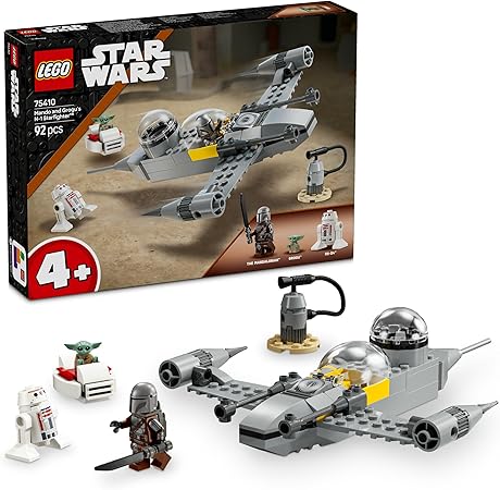 LEGO Star Wars Mandalorian and Grogu's N-1 Starfighter (TM) Toy Birthday Present Block Educational Boys Girls Children 4 Years Old 5 Years Old 6 Years Old Space 75410