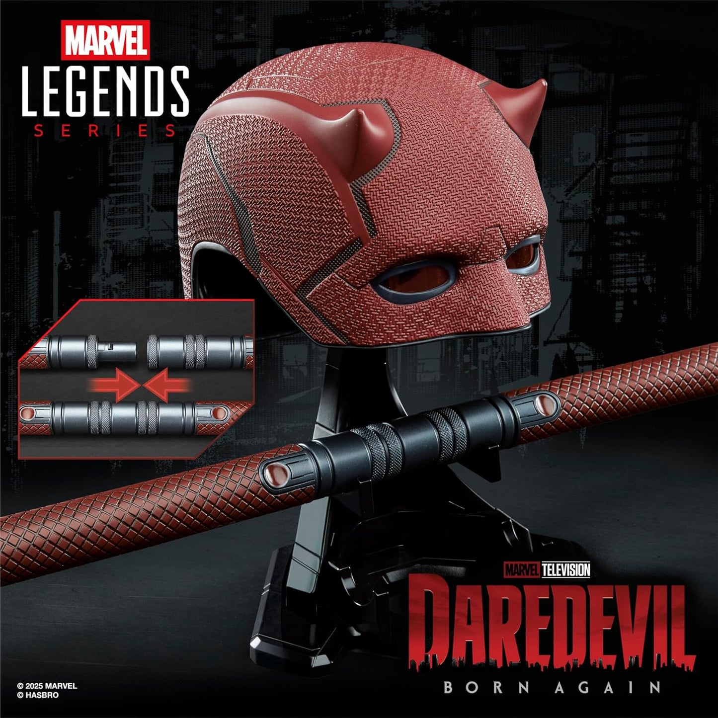 Hasbro MARVEL Marvel Legends Series "Daredevil: Born Again" Premium Role Play Mask & Billy Club, Collection Item for Adults G1598 Genuine Product