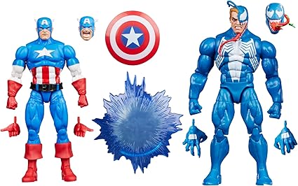 Hasbro MARVEL Marvel Legends Series Gamerverse Captain America VS Venom, Collectible 15cm Action Figure with Retro Game Motif G0622 Genuine Product