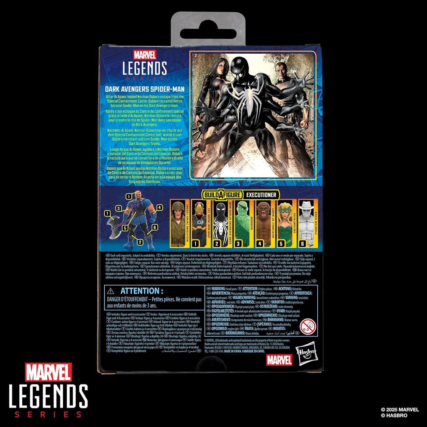 Hasbro MARVEL Marvel Legends Series Dark Avengers Spider-Man Avengers Comics 6-inch Collectible Action Figure G0824 Genuine Product