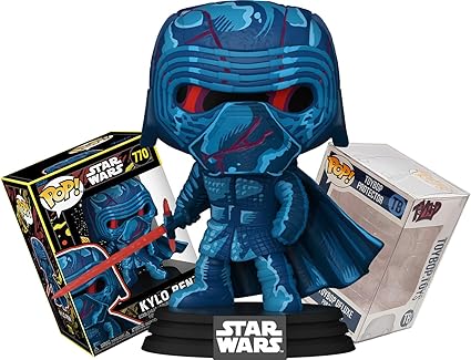 Funko Episode 7 Kylo Ren (Retro with Blue Helmet and Red Lightsaber) + Toybop Protector: Star Wars The Force Awakens Pop! Vinyl Figure (Includes Pop Protector Case Box Gift Set)