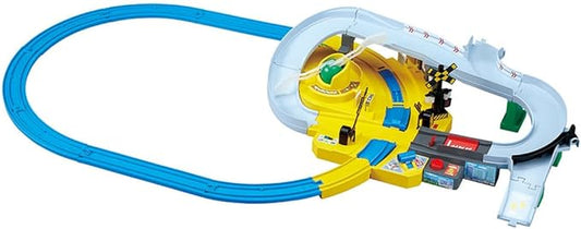 TAKARA TOMY Plarail Let's play with Tomica! Around Cancan Railway Crossing Train Train Toy Ages 3 and up