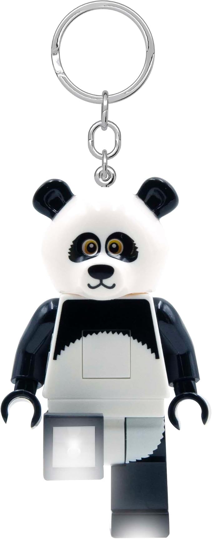 IQ Iconic Panda Guy Key Light Keychain LED Key Chain Light Block Toy Doll Movable Joints Mini Figure
