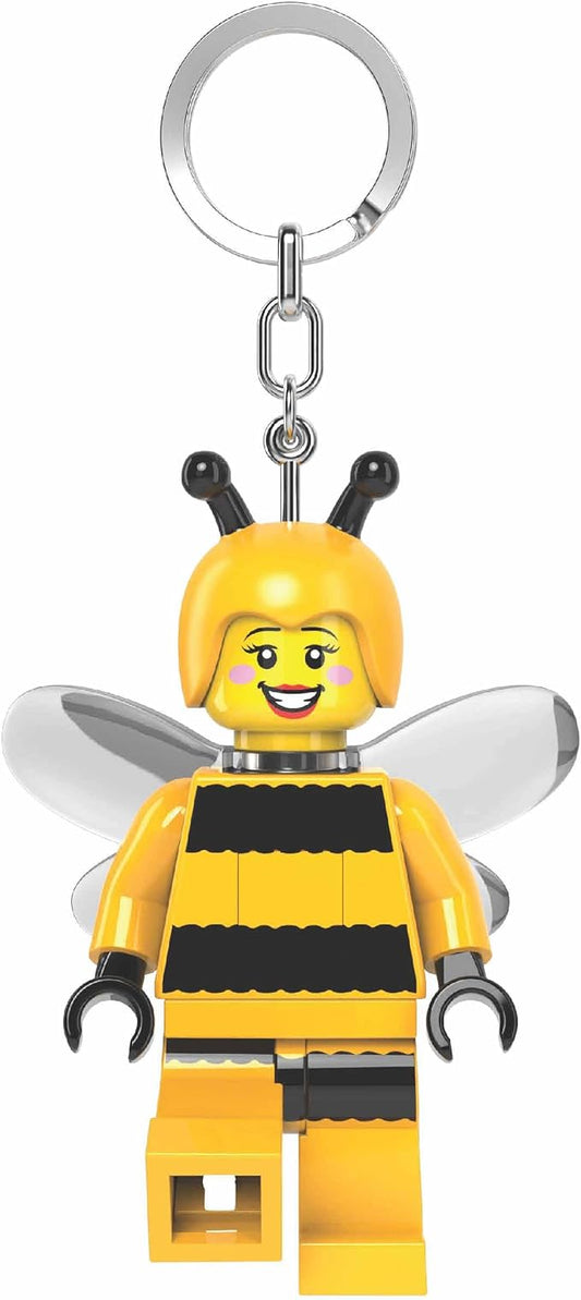 IQ Iconic Bumblebee Girl Key Light Keychain LED Key Chain Light Block Toy Doll Movable Joints Mini Figure