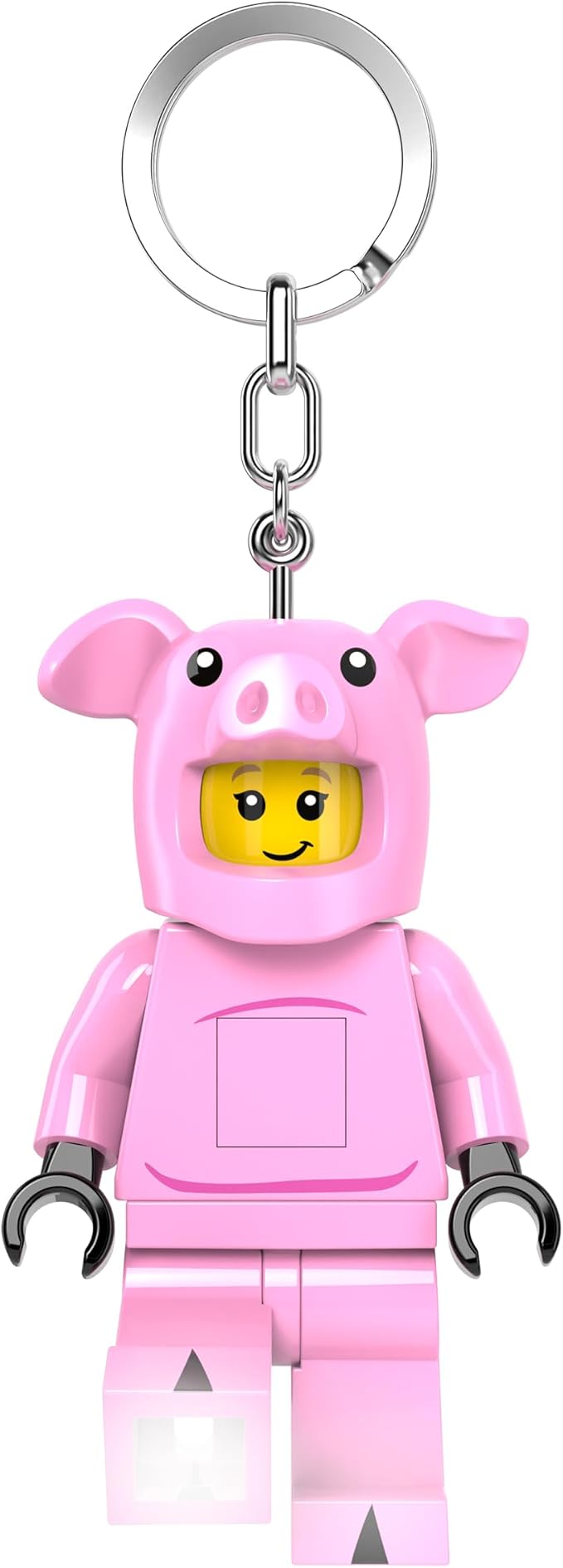 IQ Iconic Piggy Girl Key Light Keychain LED Key Chain Light Block Toy Doll Movable Joints Mini Figure