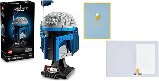 [Father's Day Set] LEGO Star Wars Jango Fett (TM) Helmet Toy Birthday Present Block Men Women Space Figure Goods 75408+Sanrio Message Card Father's Day Beer Mug