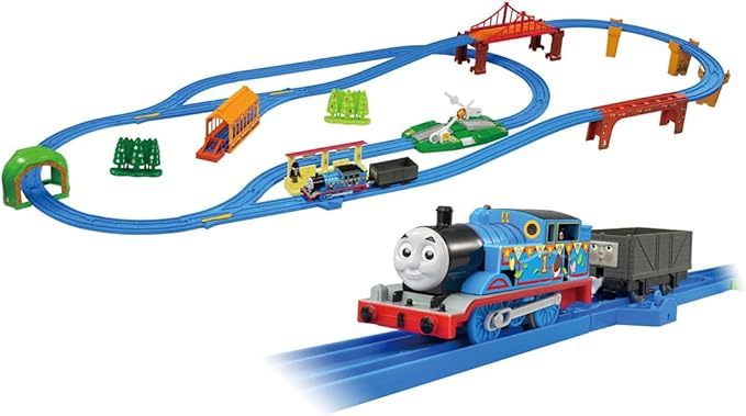 TAKARA TOMY Plarail Thomas Welcome to the world of Plarail Thomas! Best Selection Set (with first-time bonus Sir Topham Hatt) Train Train Toy Ages 3 and up