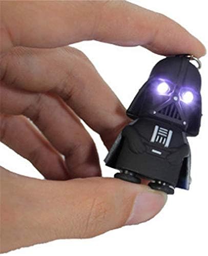 [SKVNBGT] Key Ring Light LED Flashlight Black Darth Vader Pendant LED Keychain Gift Party Gift
