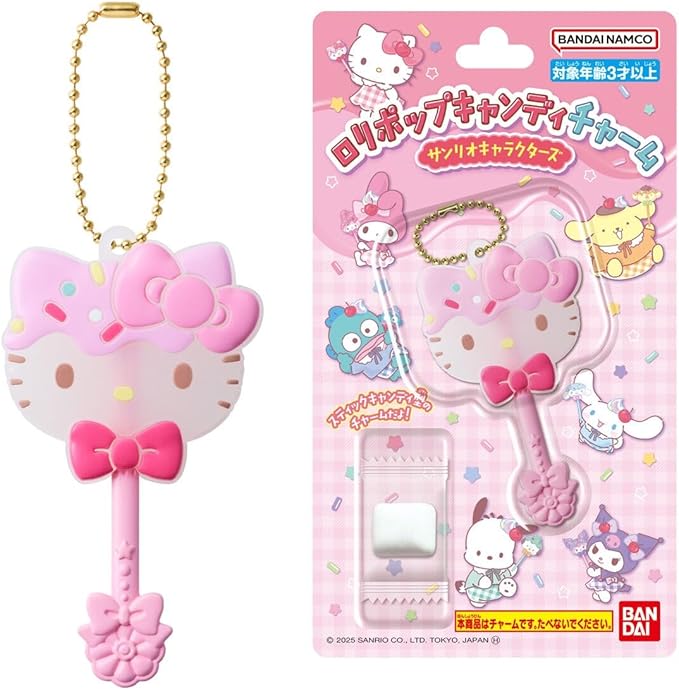 [BANDAI] Lolipop Candy Charm Sanrio Characters Box of 12 (Candy Toy)