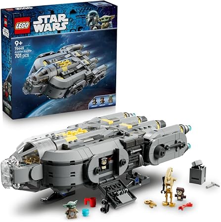 LEGO Star Wars Anzeran's Spaceship Toy Birthday Present Block Father's Day Boys Girls Children 9 Years Old 10 Years Old 11 Years Old Elementary School Student Mandalorian Groogoo Space Figure Goods 75445
